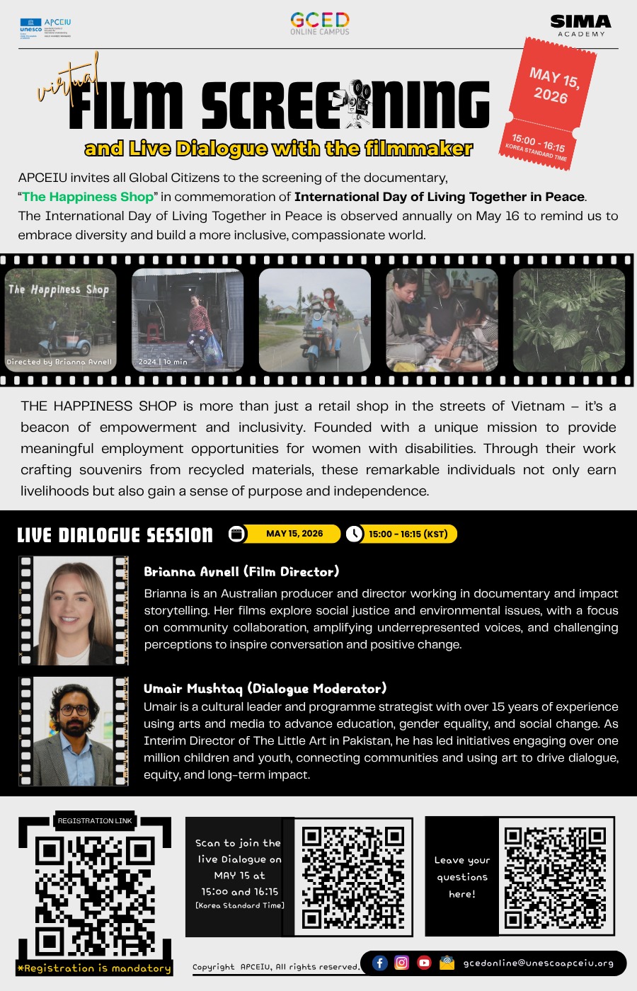 [Virtual Film Screening] The Happiness Shop: Live Dialogue with the Filmmaker